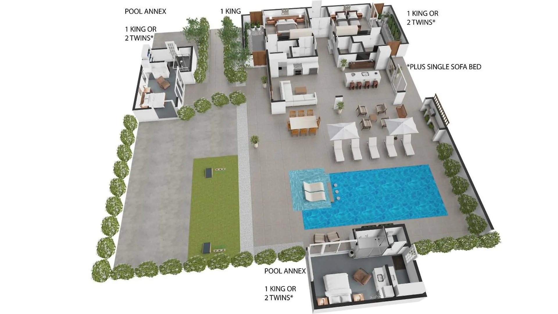 Beachside 4 Bedroom Villa With Pool And Resort Amenities - White Villas - V9 Long Bay